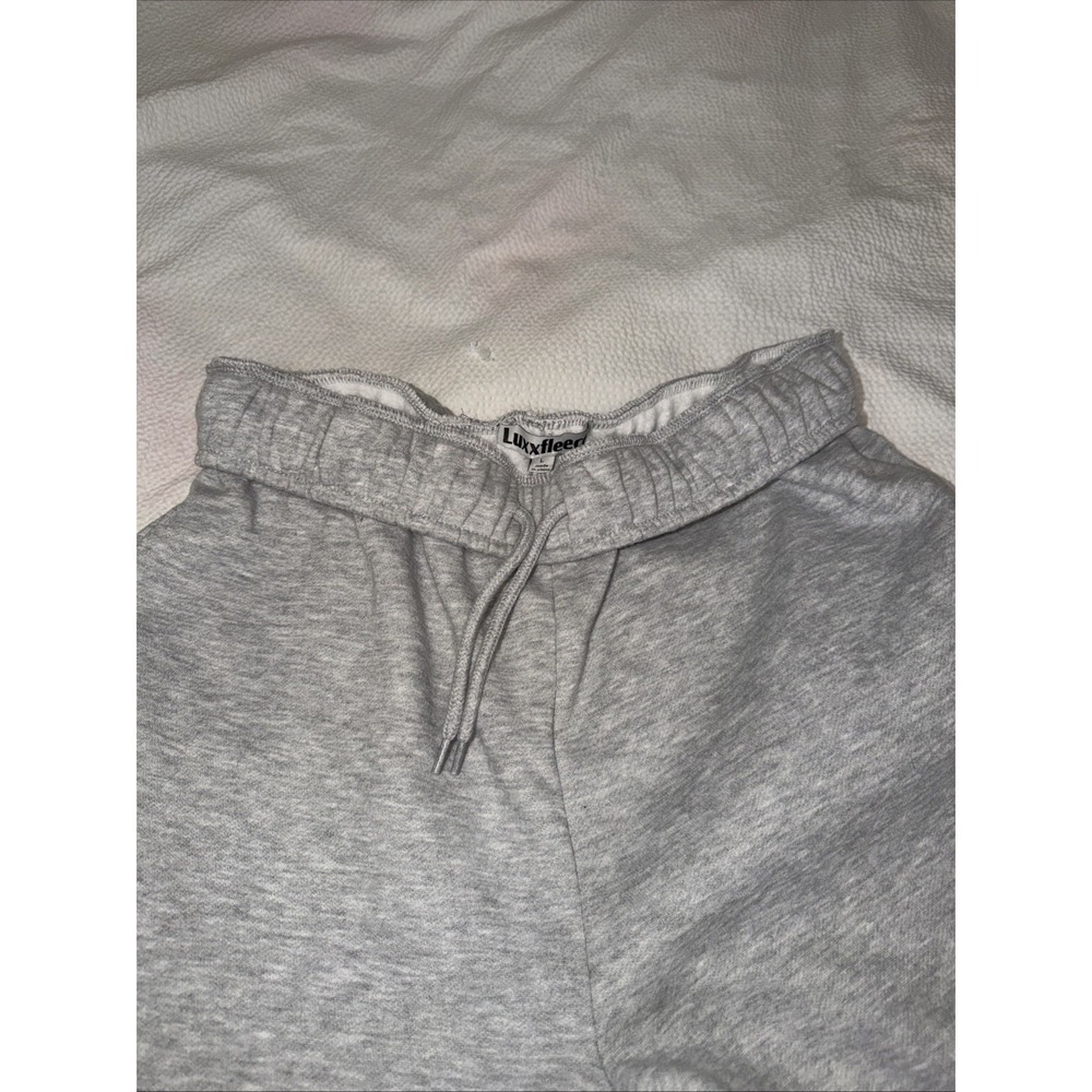 Luxfleece Gray Wide Leg Sweat Pants Sz L